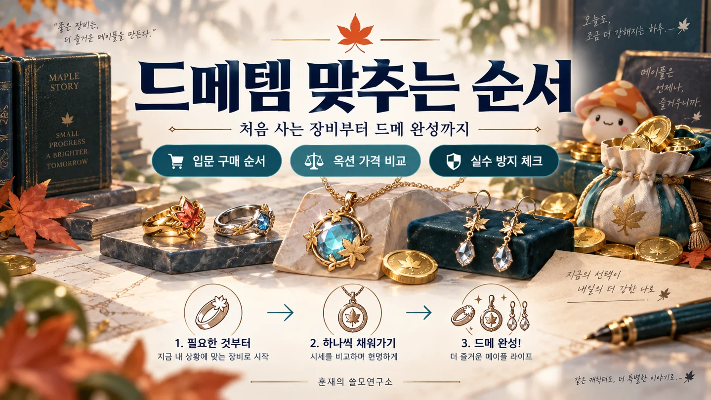 메이플 드메템 입문 구매 순서와 옥션 가격 비교, 구매 전 체크 안내