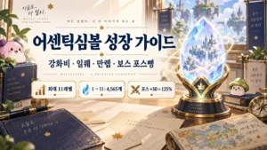 어센틱심볼 강화비·일퀘·만렙 정리 | 보스 포스뻥 125%까지