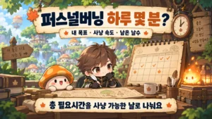 퍼스널버닝 하루 몇 분?|현재 경험치·목표·남은 기간으로 계산