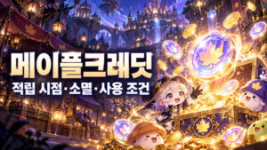 메이플크레딧 적립 안 될 때｜내역조회·소멸·교환 조건