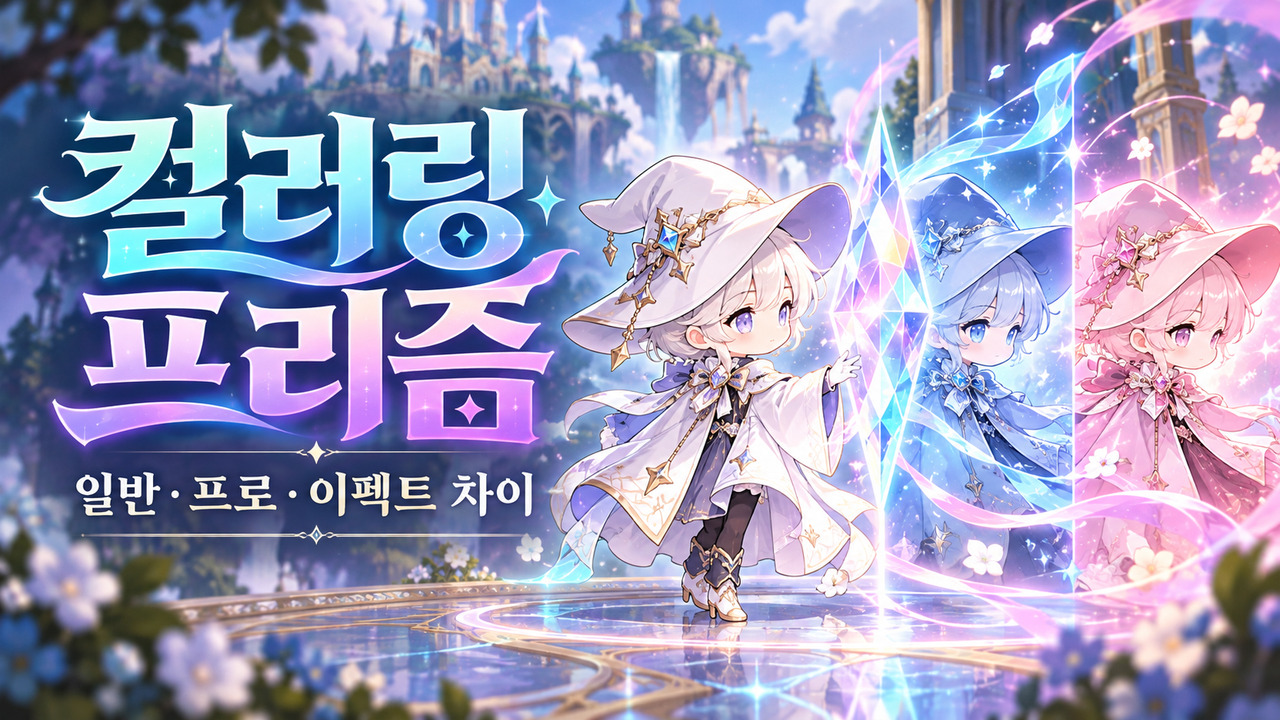메이플 컬러링 프리즘｜일반·프로·무기 이펙트 차이와 원래 색 복구 표지