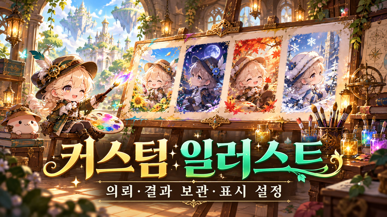 커스텀 일러스트 의뢰 / 티켓·보관 기한부터 챙겨요