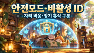 메이플 계정 잠그기 / 안전모드와 비활성ID 차이