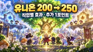 유니온 200→250 얼마나 달라질까?｜48직업 효과·추가 1포인트