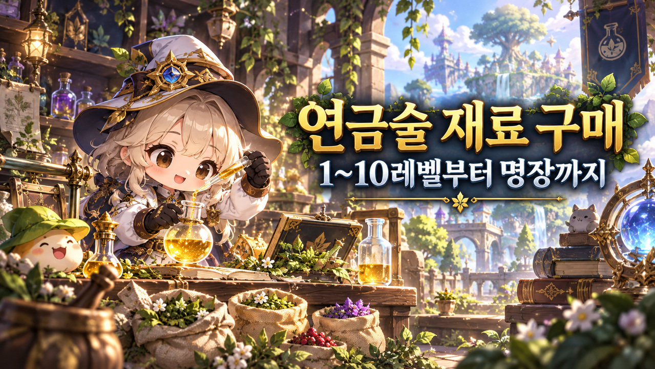 연금술 재료 구매 — 1~10레벨부터 명장까지