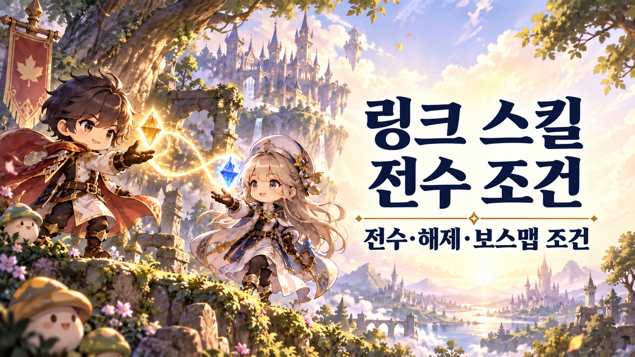 링크 스킬 전수·해제·보스맵 조건 안내