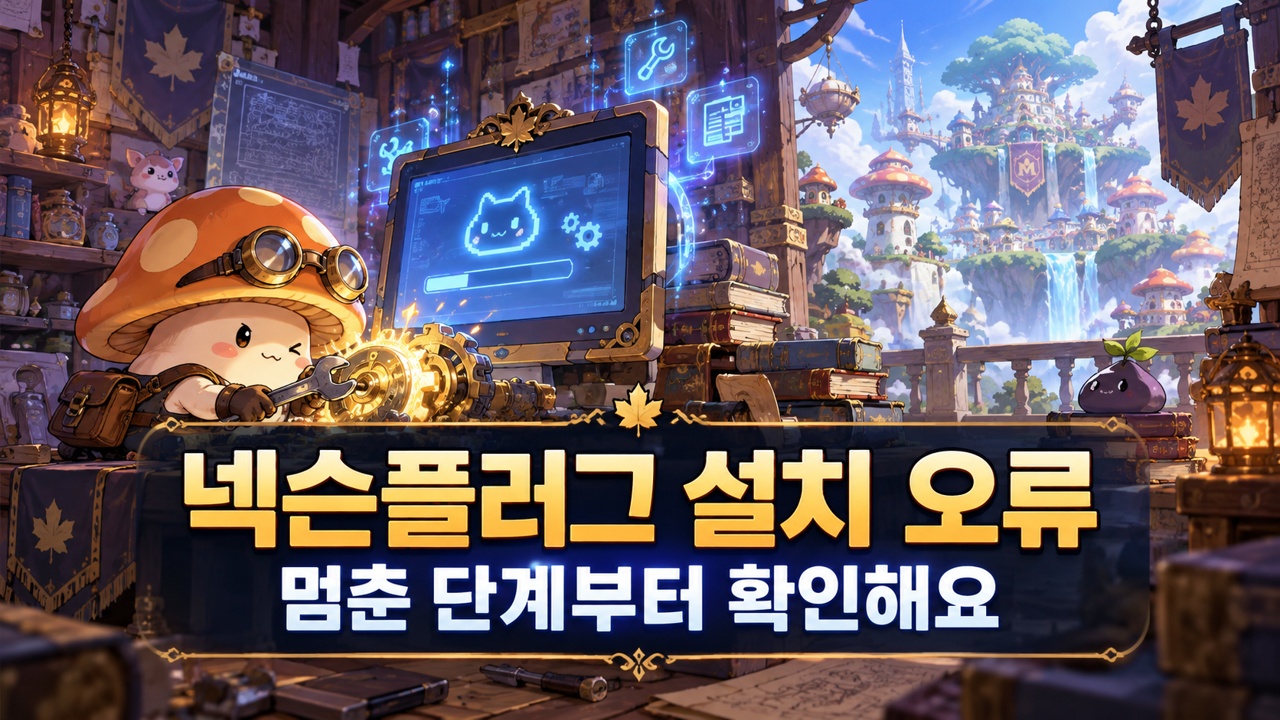 넥슨플러그 설치 오류