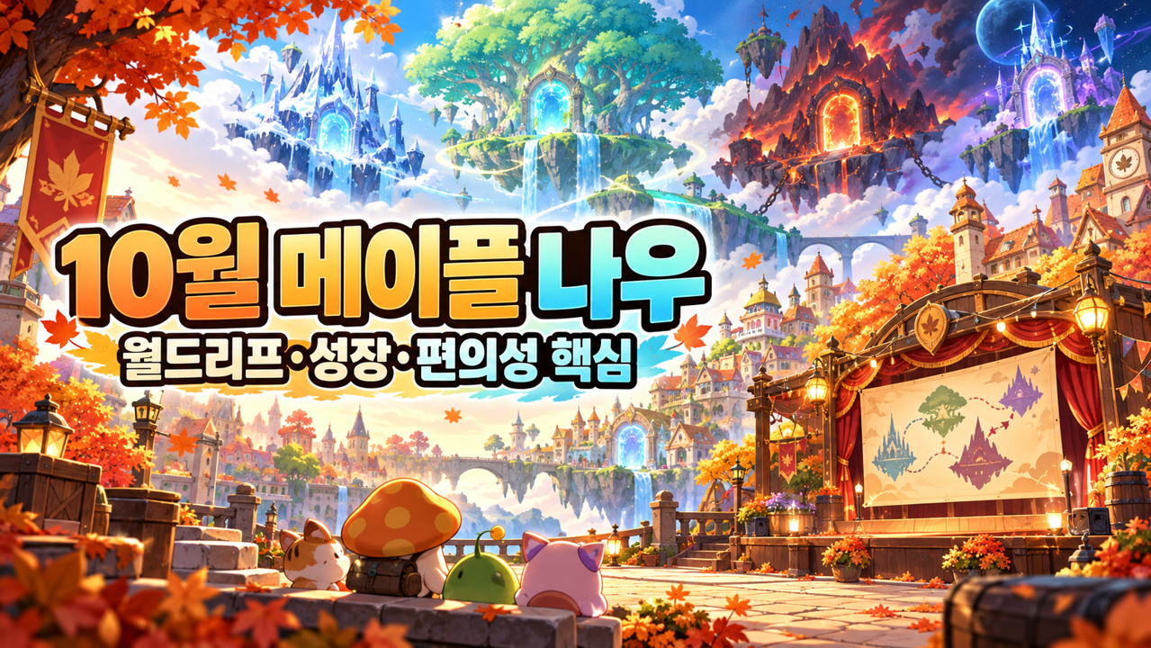 10월 메이플 나우: 월드리프·성장·편의성 핵심
